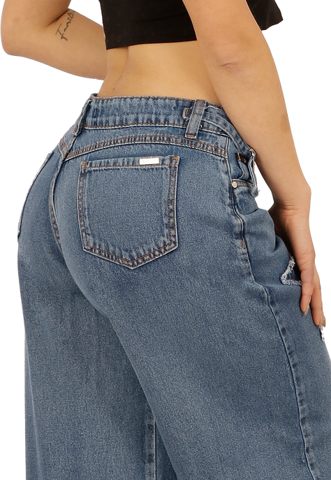JEANS RECTO ANCHO MUJER JE3723C-3
