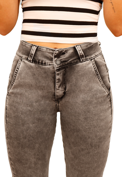 JEANS FLARE GRIS CLARO MUJER JE3818GC-2