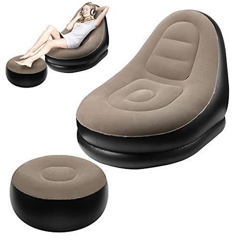 Sofá Sillón Inflable con Posa Pies-0