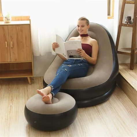 Sofá Sillón Inflable con Posa Pies-2