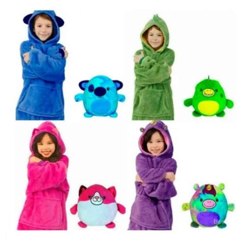 Polerón Peluche Capucha verde oscuro Talla Única Unisex-1
