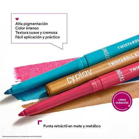 Delineador Ojos Retractil Twist & Roll Cyplay -2