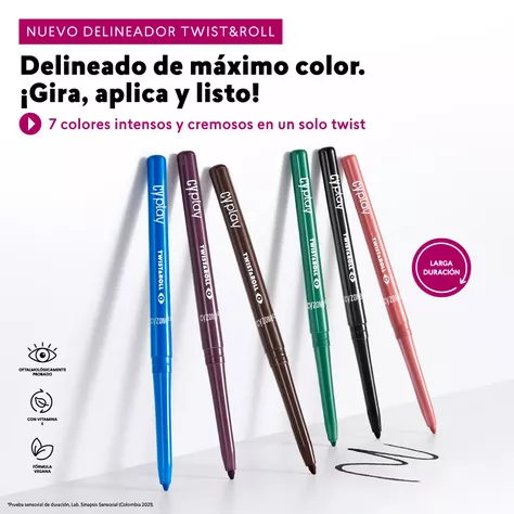 Delineador Ojos Retractil Twist & Roll Cyplay -3