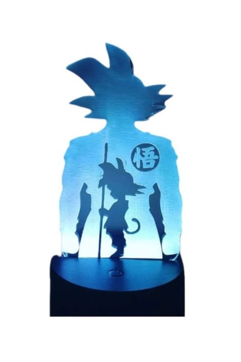 Lámpara Ilusión 3D Dragon Ball Goku 7 Colores-0