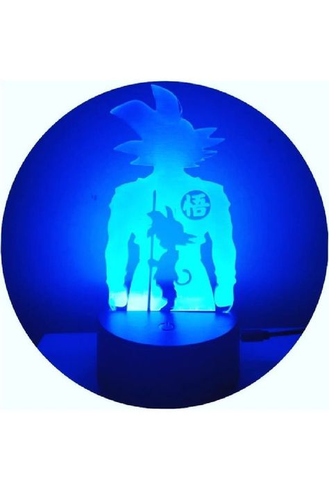 Lámpara Ilusión 3D Dragon Ball Goku 7 Colores-1
