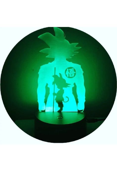 Lámpara Ilusión 3D Dragon Ball Goku 7 Colores-2