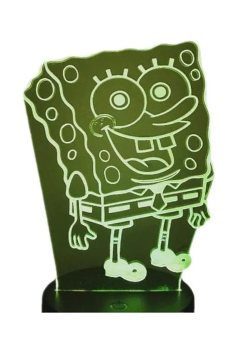 Lámpara Ilusión 3D Bob Esponja 7 Colores-0