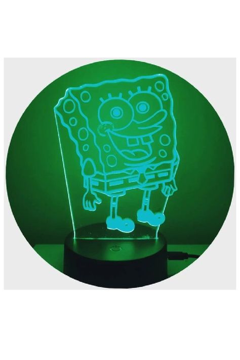 Lámpara Ilusión 3D Bob Esponja 7 Colores-2