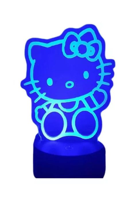 Lámpara Ilusión 3D Hello Kitty 7 Colores-0