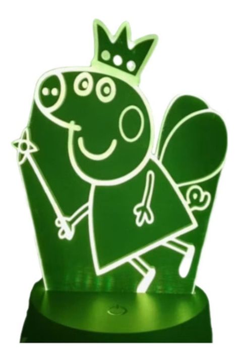 Lámpara Ilusión 3D Peppa Pig 7 Colores-0