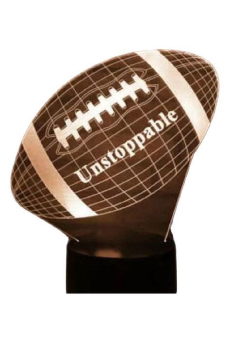 Lámpara Ilusión 3D Balón de Fútbol Americano 7 Colores-0