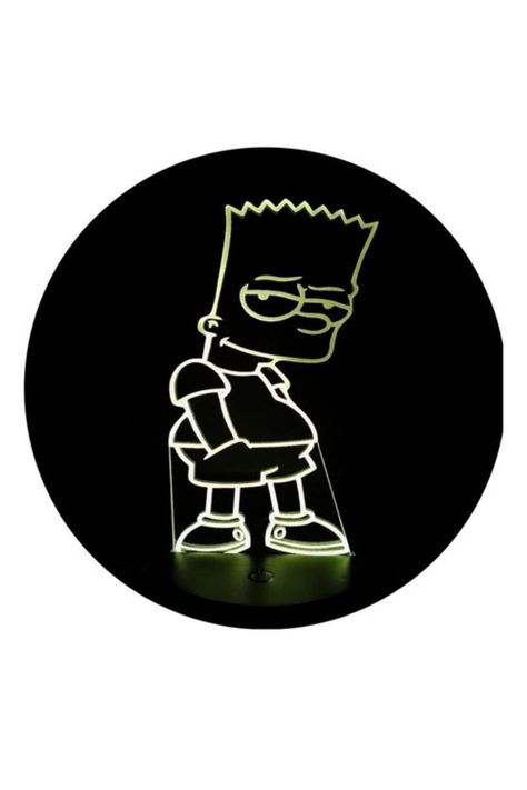 Lámpara Ilusión 3D Bart Simpson 7 Colores-1