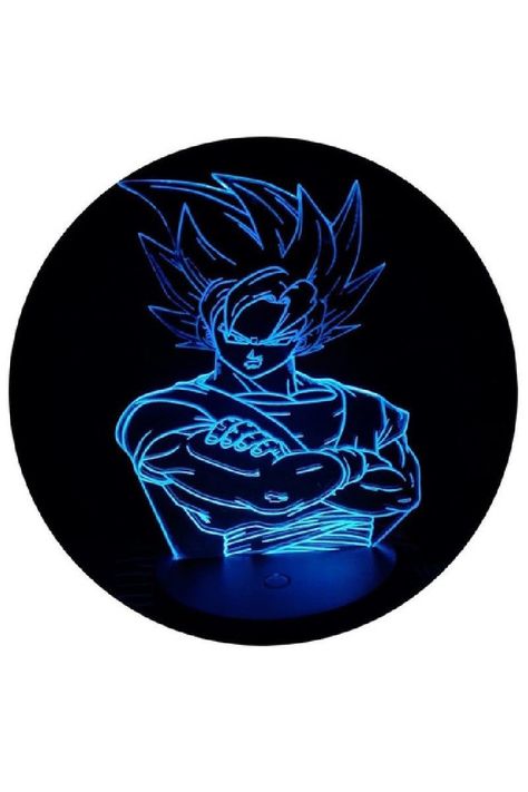 Lámpara Ilusión 3D Goku 7 Colores-1