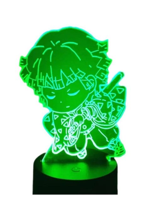 Lámpara Ilusión 3D Zenitsu Demon Slayer 7 Colores-0