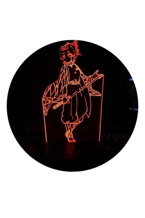 Lámpara Ilusión 3D Demon Slayer Kocho 7 Colores-4