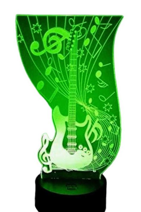 Lámpara Ilusión 3D Guitarra Eléctrica 7 Colores-2