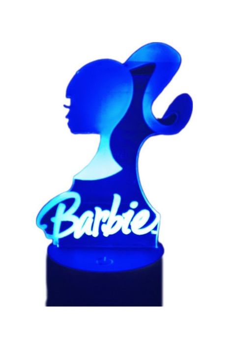 Lámpara Ilusión 3D Barbie 7 Colores-0