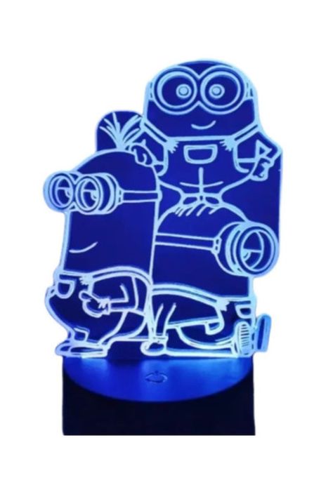 Lámpara Ilusión 3D Minions 7 Colores-0