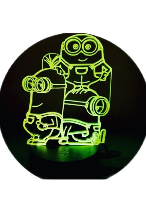 Lámpara Ilusión 3D Minions 7 Colores-2