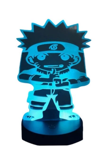 Lámpara Ilusión 3D Naruto Chibi 7 Colores-0