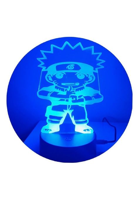Lámpara Ilusión 3D Naruto Chibi 7 Colores-2