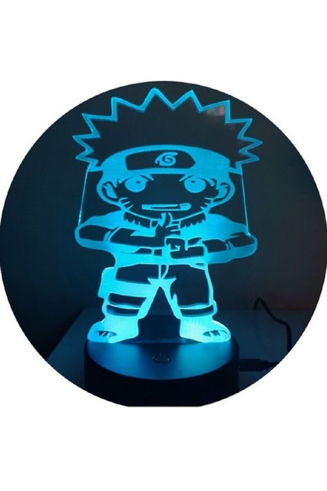 Lámpara Ilusión 3D Naruto Chibi 7 Colores-3