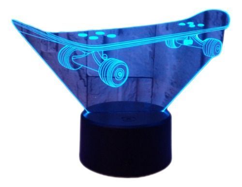 Lámpara Ilusión 3D Skate 7 Colores-0