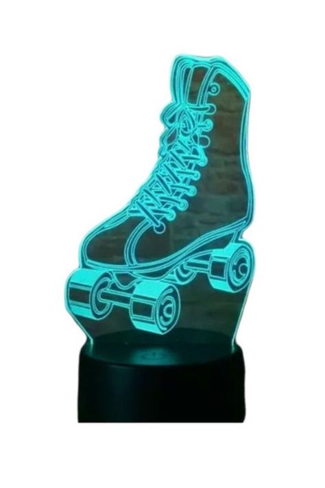 Lámpara Ilusión 3D Patines 7 Colores-0