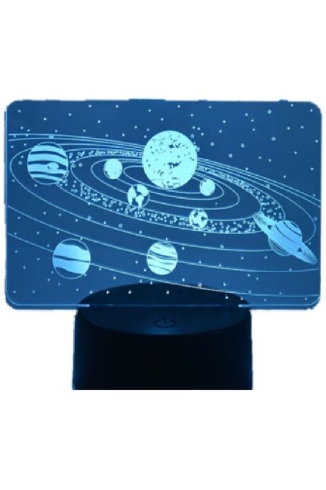 Lámpara Ilusión 3D Planetas 7 Colores-0