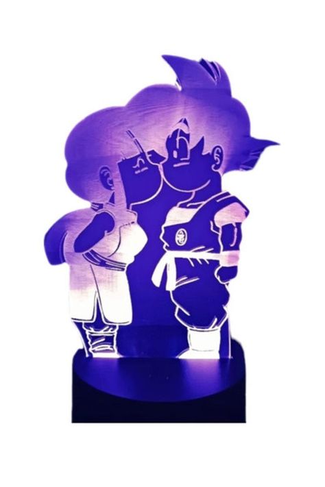 Lámpara Ilusión 3D Goku y Milk 7 Colores-0