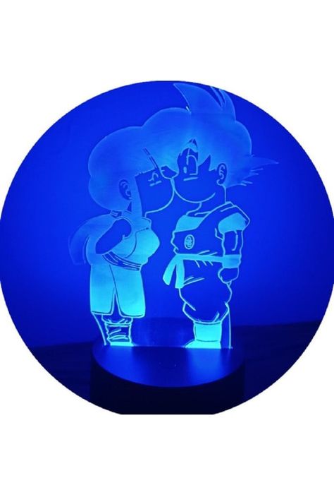 Lámpara Ilusión 3D Goku y Milk 7 Colores-1