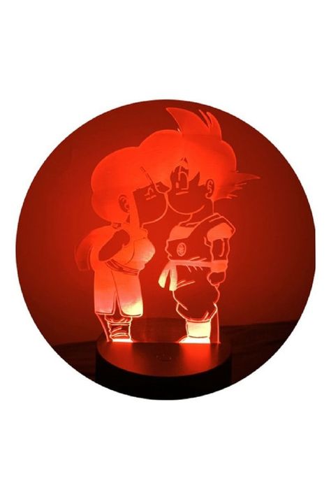Lámpara Ilusión 3D Goku y Milk 7 Colores-2