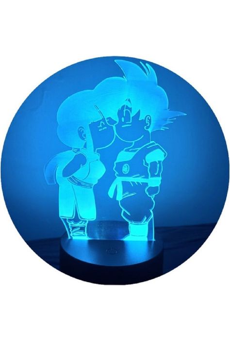 Lámpara Ilusión 3D Goku y Milk 7 Colores-4