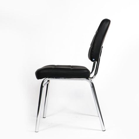 Silla de Oficina Spider Eco-Cuero y acero cromado-1