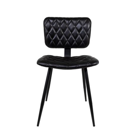 Silla de Cuero Lisboa Negro-1