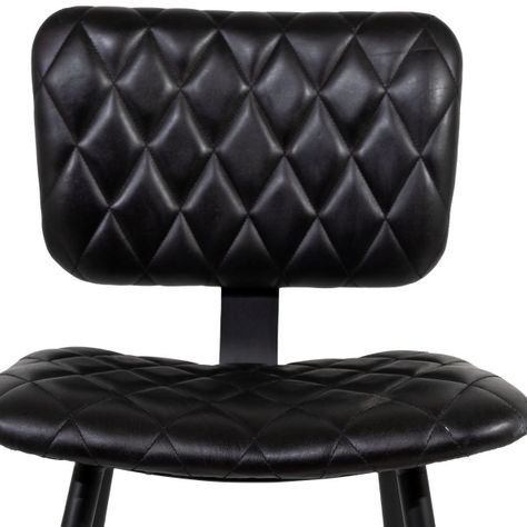 Silla de Cuero Lisboa Negro-2