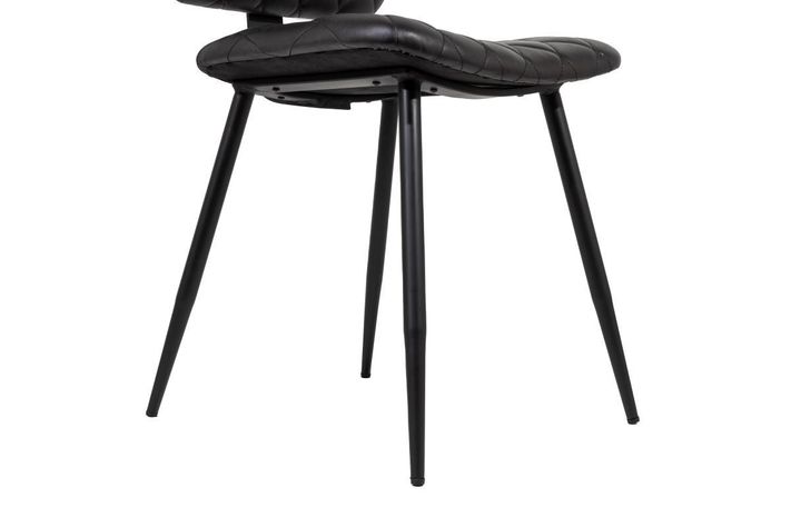 Silla de Cuero Lisboa Negro-4