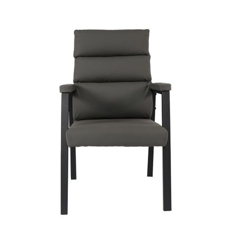 Silla ejecutiva Hamilton Eco-Cuero + acero negro opaco-1