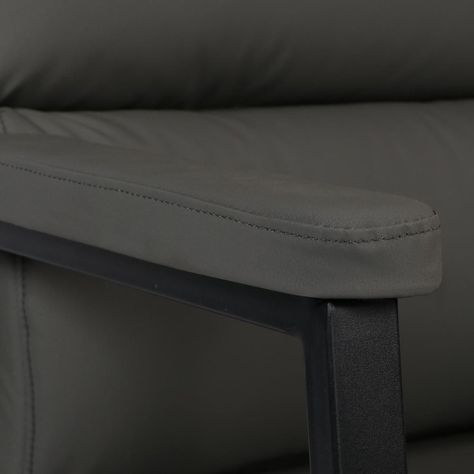 Silla ejecutiva Hamilton Eco-Cuero + acero negro opaco-4