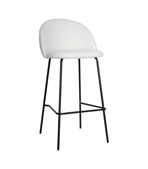Silla de Bar Baker Velvet Blanca-0