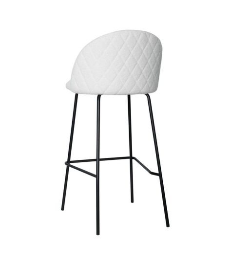 Silla de Bar Baker Velvet Blanca-3