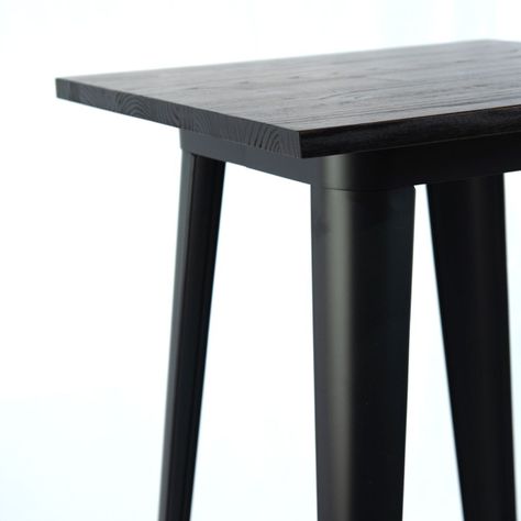 Mesa Tolix De Bar Cubierta De Madera-3