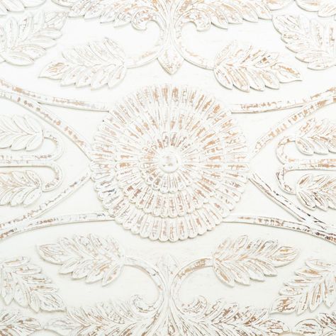 Panel Respaldo Tallado En Blanco De 200 cm-4