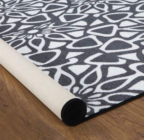 ALFODIA Alfombra AntideslIzante Gris 150 x 200 cm -2