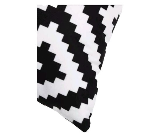 Funda de Cojín Decorativo Diseño Geometrico Negro 45x45 cm -2