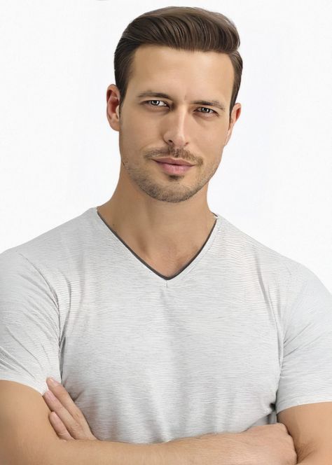 Polera Hombre Casual Fit Cuello V-2