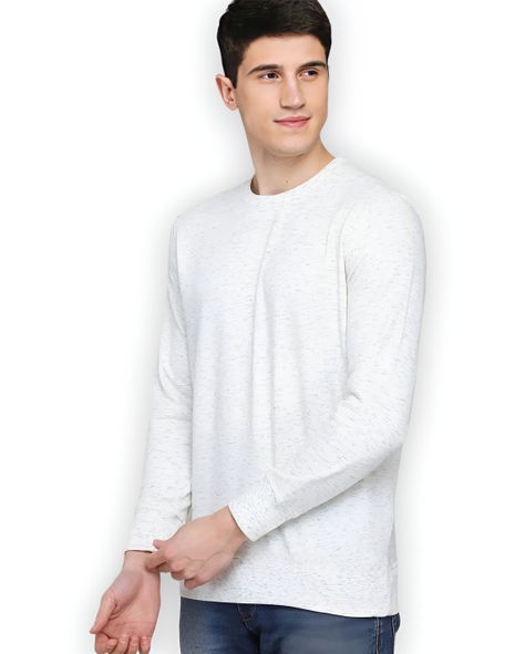 Polera Hombre Blanco Manga Larga100% Algodon -2