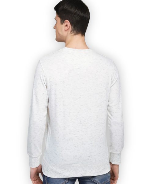 Polera Hombre Blanco Manga Larga100% Algodon -3