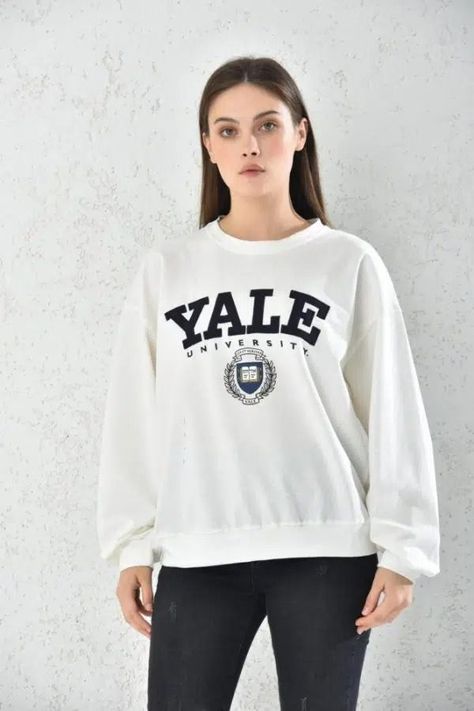 Poleron Deportivo Yale Mujer Blanco Sarah&Ella-3