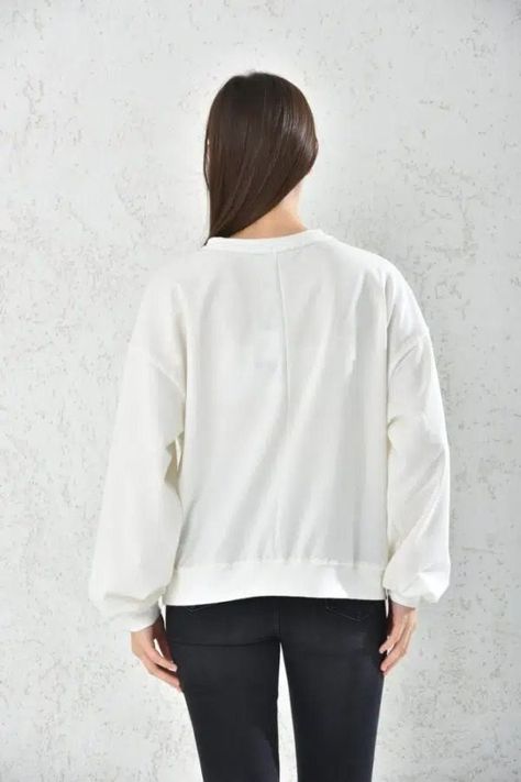 Poleron Deportivo Yale Mujer Blanco Sarah&Ella-4